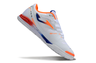 Men's Joma Top Flex IC Football Shoes - White/Blue/Red