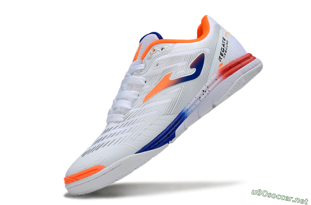 Men's Joma Top Flex IC Football Shoes - White/Blue/Red 5