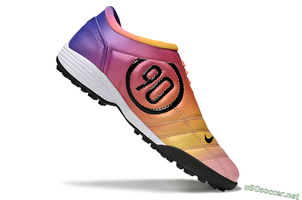 Unisex Nike Total 90 III TF Football Shoes - Pink/Yellow/Purple 4