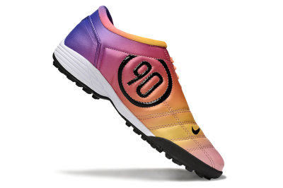 Unisex Nike Total 90 III TF Football Shoes - Pink/Yellow/Purple