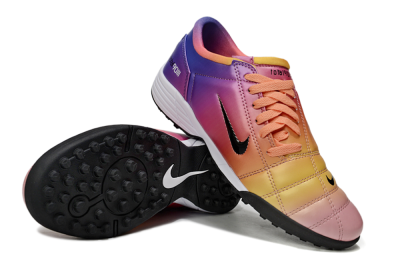 Unisex Nike Total 90 III TF Football Shoes - Pink/Yellow/Purple