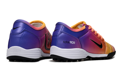 Unisex Nike Total 90 III TF Football Shoes - Pink/Yellow/Purple