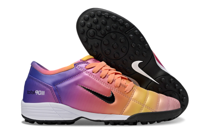 Unisex Nike Total 90 III TF Football Shoes - Pink/Yellow/Purple