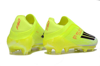 Men's Adidas F50+ Elite Lightstrike Pro Laceless FG Football Boots - Yellow/Black/Red
