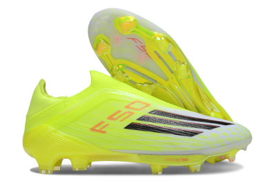 Men's Adidas F50+ Elite Lightstrike Pro Laceless FG Football Boots - Yellow/Black/Red