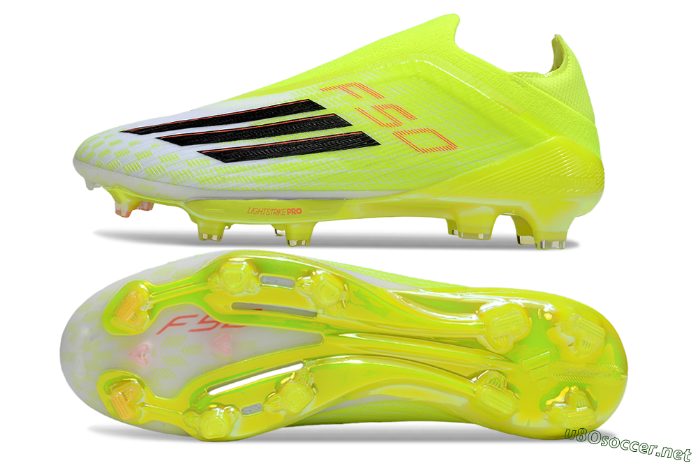 Men's Adidas F50+ Elite Lightstrike Pro Laceless FG Football Boots - Yellow/Black/Red 1