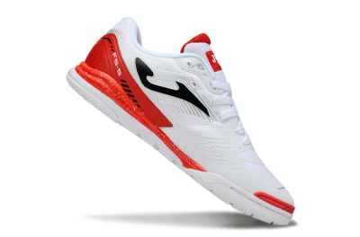 Men's Joma Top Flex IC Football Shoes - White/Black/Red