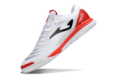 Men's Joma Top Flex IC Football Shoes - White/Black/Red
