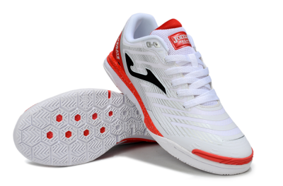 Men's Joma Top Flex IC Football Shoes - White/Black/Red