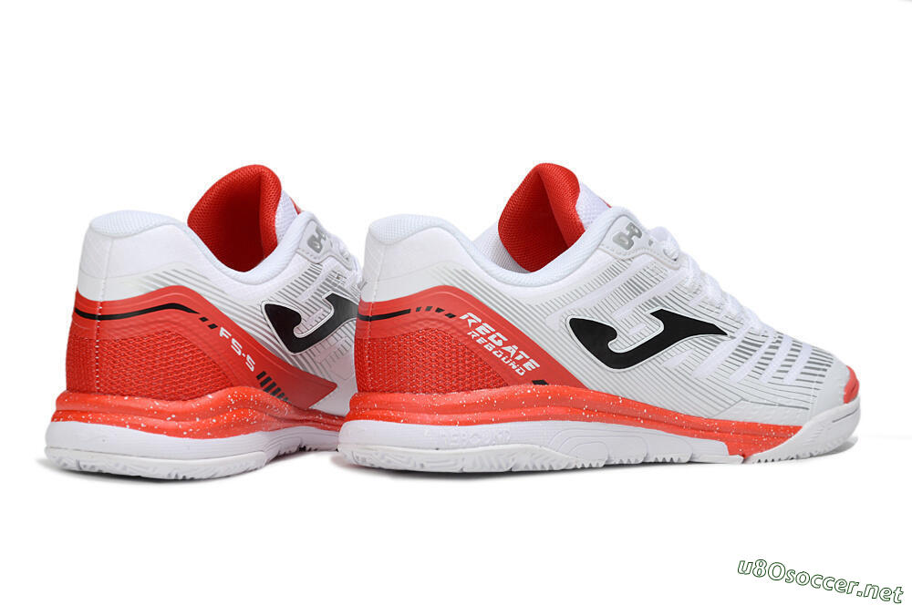 Men's Joma Top Flex IC Football Shoes - White/Black/Red 6
