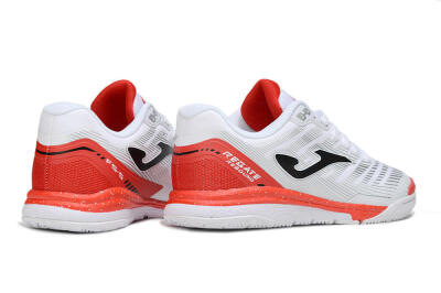 Men's Joma Top Flex IC Football Shoes - White/Black/Red
