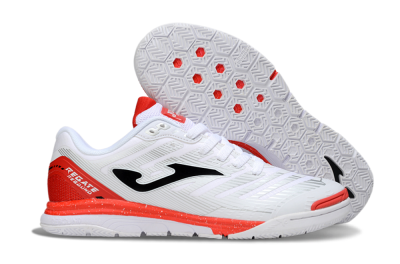 Men's Joma Top Flex IC Football Shoes - White/Black/Red
