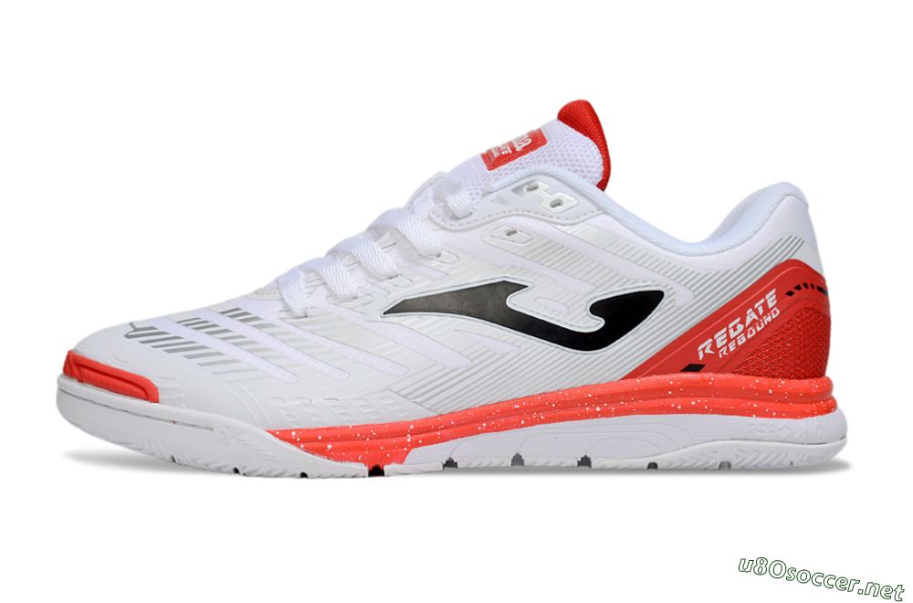 Men's Joma Top Flex IC Football Shoes - White/Black/Red 0