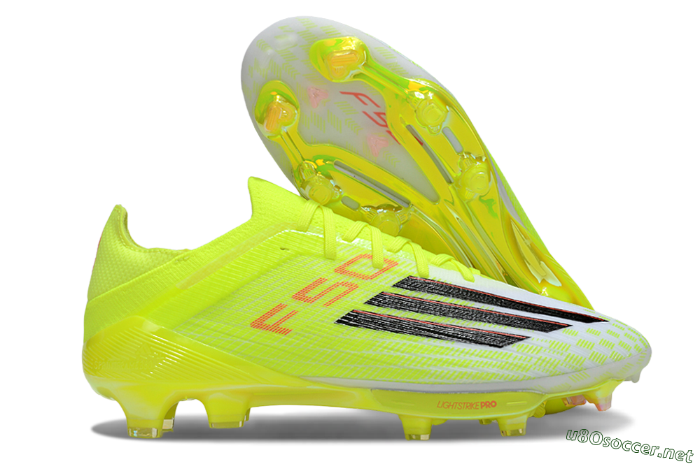 Men's Adidas F50+ Elite Lightstrike Pro FG Football Boots - Yellow/Black/Red 2