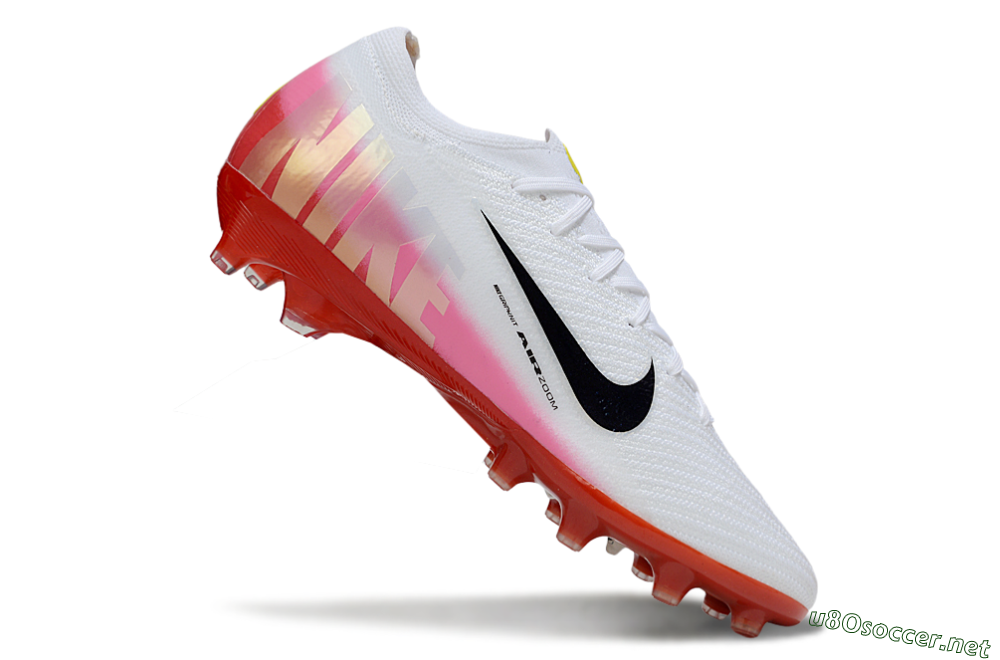 Men's Nike Air Zoom Mercurial Vapor 16 Elite AG Football Boots - White/Black/Red 4