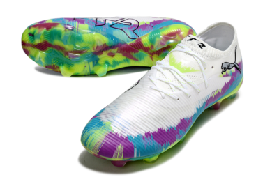 Men's Puma Future 8 Ultimate FG Football Boots - White/Purple/Blue