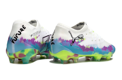 Men's Puma Future 8 Ultimate FG Football Boots - White/Purple/Blue