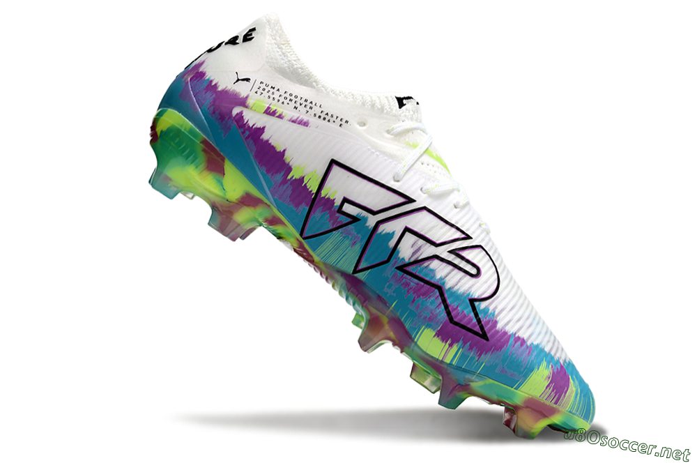 Men's Puma Future 8 Ultimate FG Football Boots - White/Purple/Blue 4