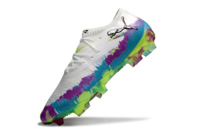 Men's Puma Future 8 Ultimate FG Football Boots - White/Purple/Blue