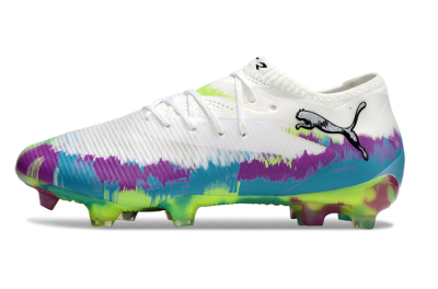 Men's Puma Future 8 Ultimate FG Football Boots - White/Purple/Blue