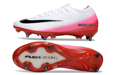 Men's Nike Air Zoom Mercurial Vapor 16 Elite SG Football Boots - White/Black/Red