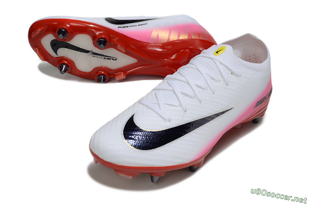 Men's Nike Air Zoom Mercurial Vapor 16 Elite SG Football Boots - White/Black/Red 3