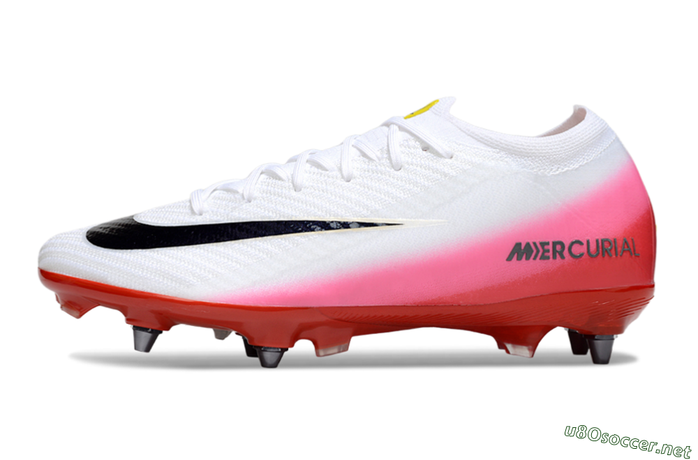 Men's Nike Air Zoom Mercurial Vapor 16 Elite SG Football Boots - White/Black/Red 0