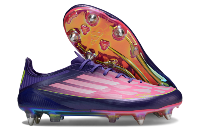 Men's Adidas F50 Elite SG Football Boots - Pink/Blue/Yellow