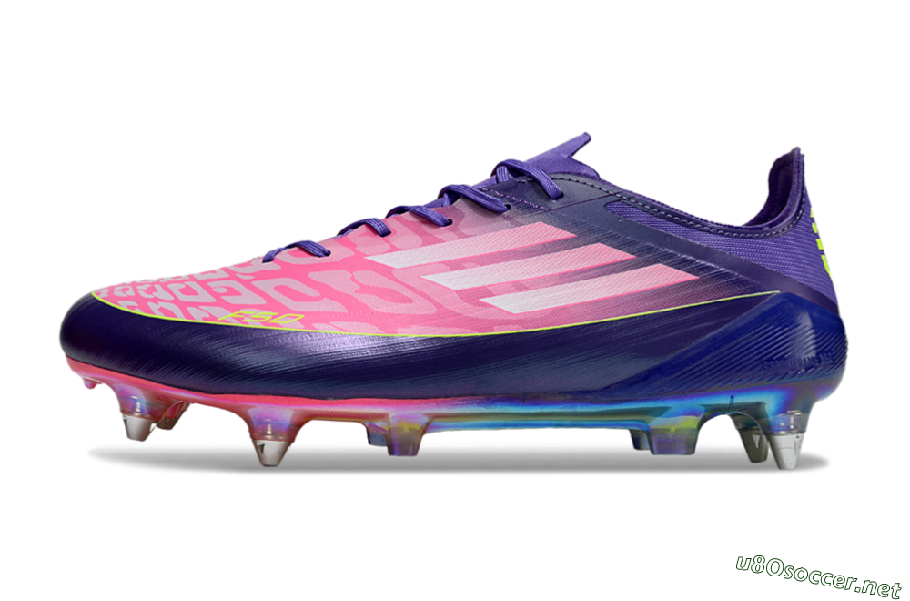Men's Adidas F50 Elite SG Football Boots - Pink/Blue/Yellow 0