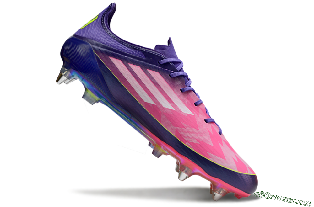 Men's Adidas F50 Elite SG Football Boots - Pink/Blue/Yellow 4