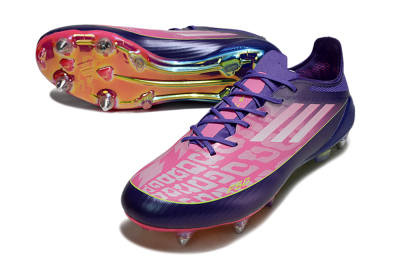 Men's Adidas F50 Elite SG Football Boots - Pink/Blue/Yellow