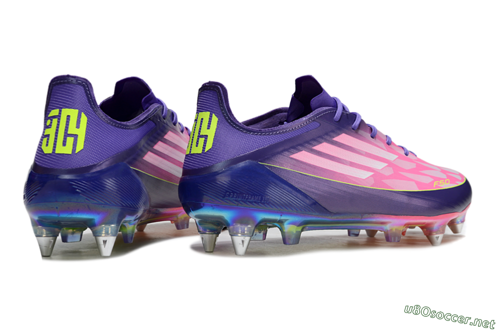 Men's Adidas F50 Elite SG Football Boots - Pink/Blue/Yellow 6