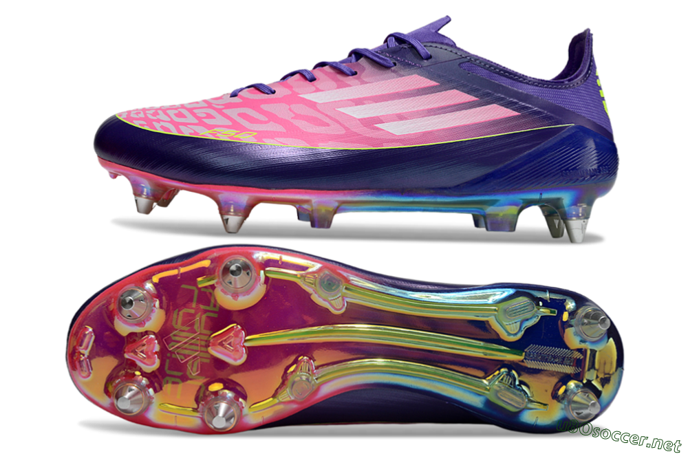 Men's Adidas F50 Elite SG Football Boots - Pink/Blue/Yellow 1