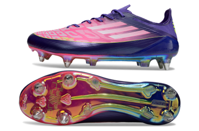 Men's Adidas F50 Elite SG Football Boots - Pink/Blue/Yellow