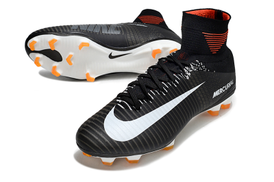Men's Nike Zoom Mercurial Superfly 5 Elite FG Football Boots - Black/White/Red