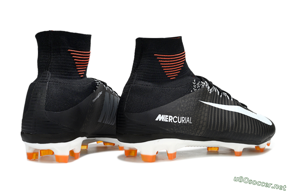 Men's Nike Zoom Mercurial Superfly 5 Elite FG Football Boots - Black/White/Red 6