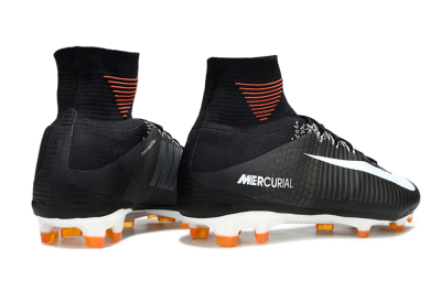 Men's Nike Zoom Mercurial Superfly 5 Elite FG Football Boots - Black/White/Red