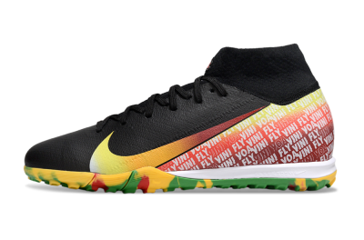 Unisex Nike Air Zoom Mercurial Superfly 10 Elite TF Football Shoes - Black/Yellow/Red