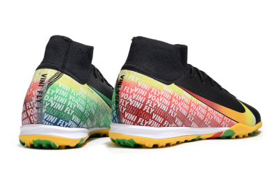 Unisex Nike Air Zoom Mercurial Superfly 10 Elite TF Football Shoes - Black/Yellow/Red