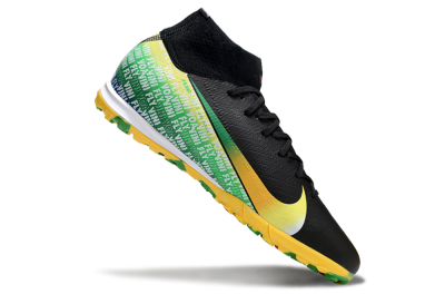 Unisex Nike Air Zoom Mercurial Superfly 10 Elite TF Football Shoes - Black/Yellow/Red