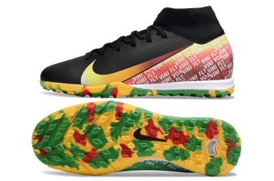 Unisex Nike Air Zoom Mercurial Superfly 10 Elite TF Football Shoes - Black/Yellow/Red