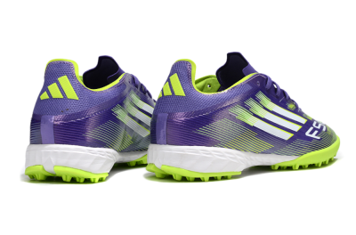 Men's Adidas F50 Pro TF Football Shoes - Purple/Silver/Yellow