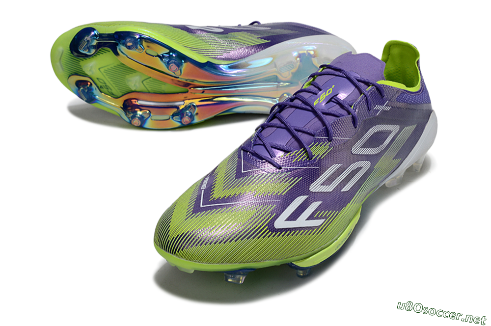 Men's Adidas F50+ Elite Lightstrike Pro FG Football Boots - Purple/Yellow/White 3