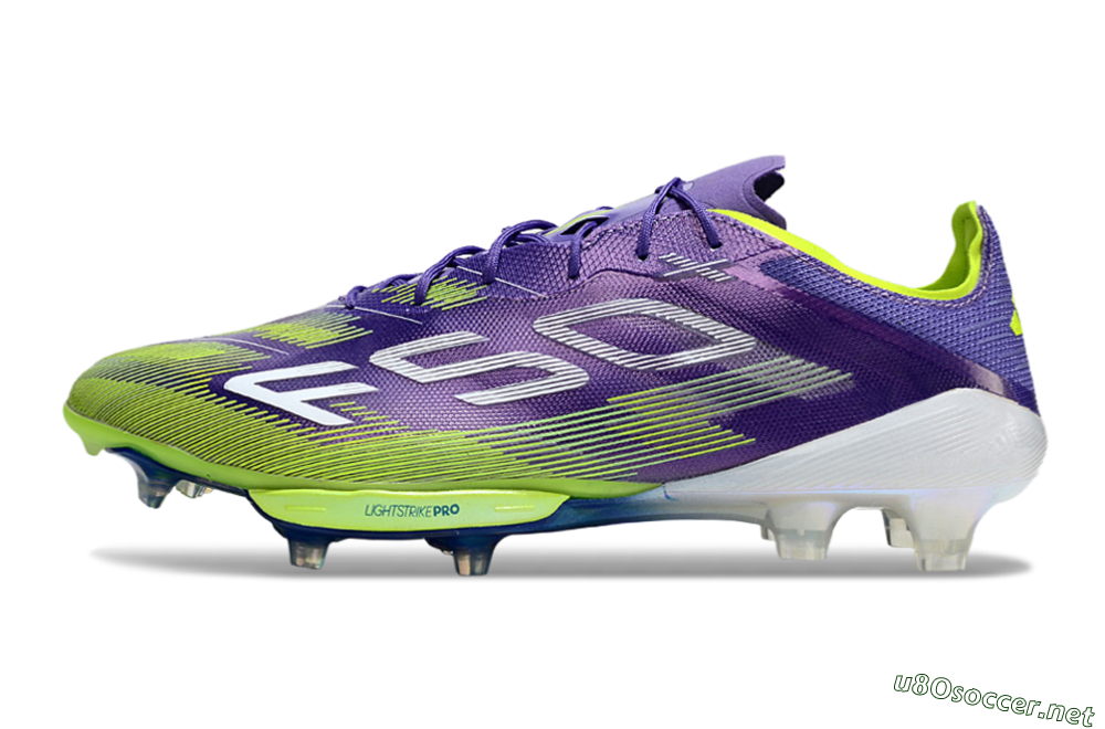 Men's Adidas F50+ Elite Lightstrike Pro FG Football Boots - Purple/Yellow/White 0