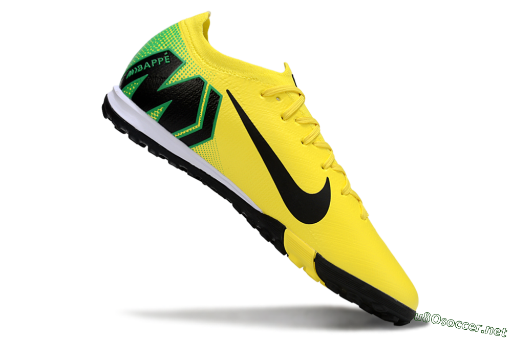Unisex Nike Air Zoom Mercurial Vapor 16 Elite TF Football Shoes - Yellow/Black/Green 4