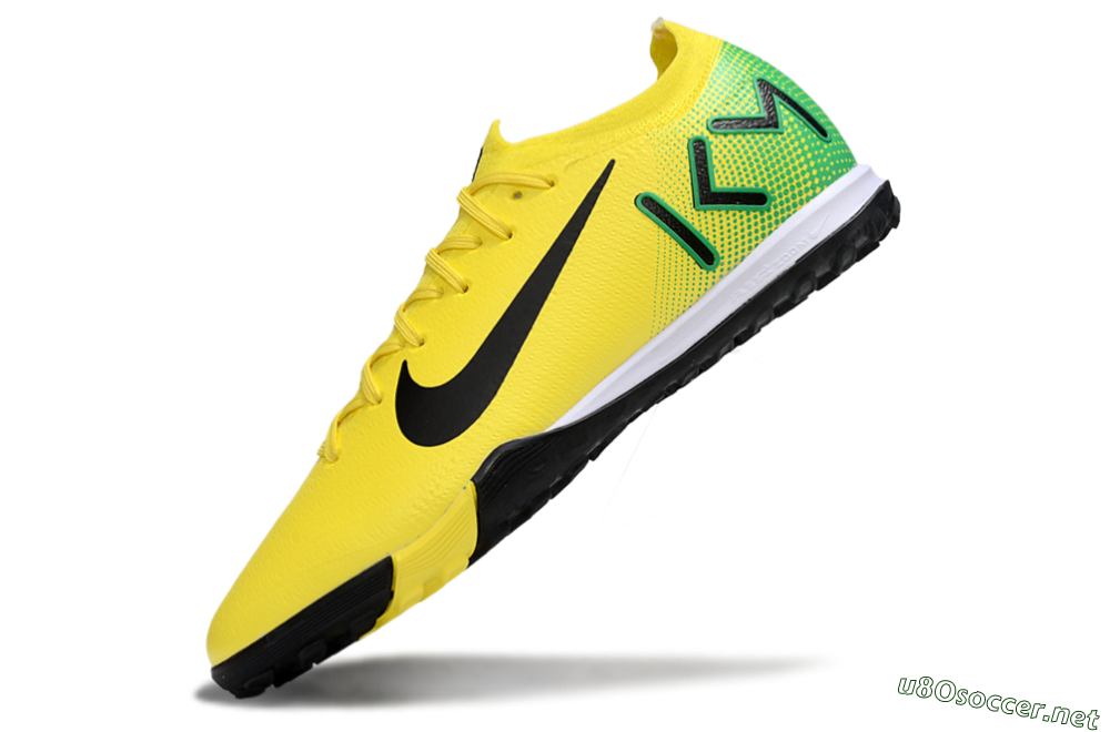 Unisex Nike Air Zoom Mercurial Vapor 16 Elite TF Football Shoes - Yellow/Black/Green 5