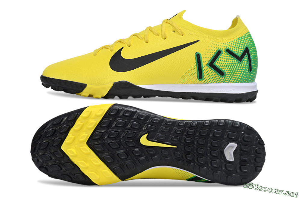 Unisex Nike Air Zoom Mercurial Vapor 16 Elite TF Football Shoes - Yellow/Black/Green 1