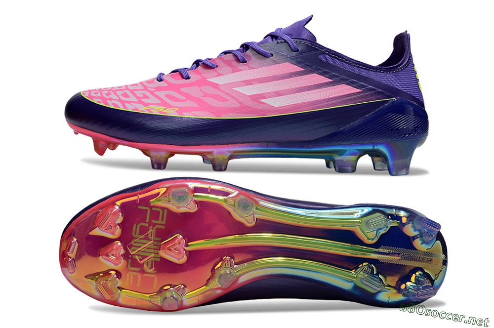 Unisex Adidas F50 Elite FG Football Boots - Pink/Blue/Yellow 1