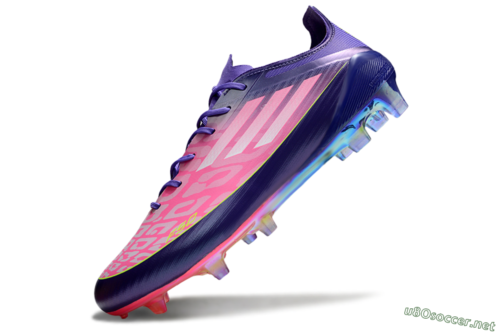 Unisex Adidas F50 Elite FG Football Boots - Pink/Blue/Yellow 5