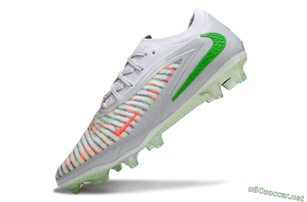 Unisex Nike Phantom 6 Elite FG Football Boots - White/Red/Yellow 5